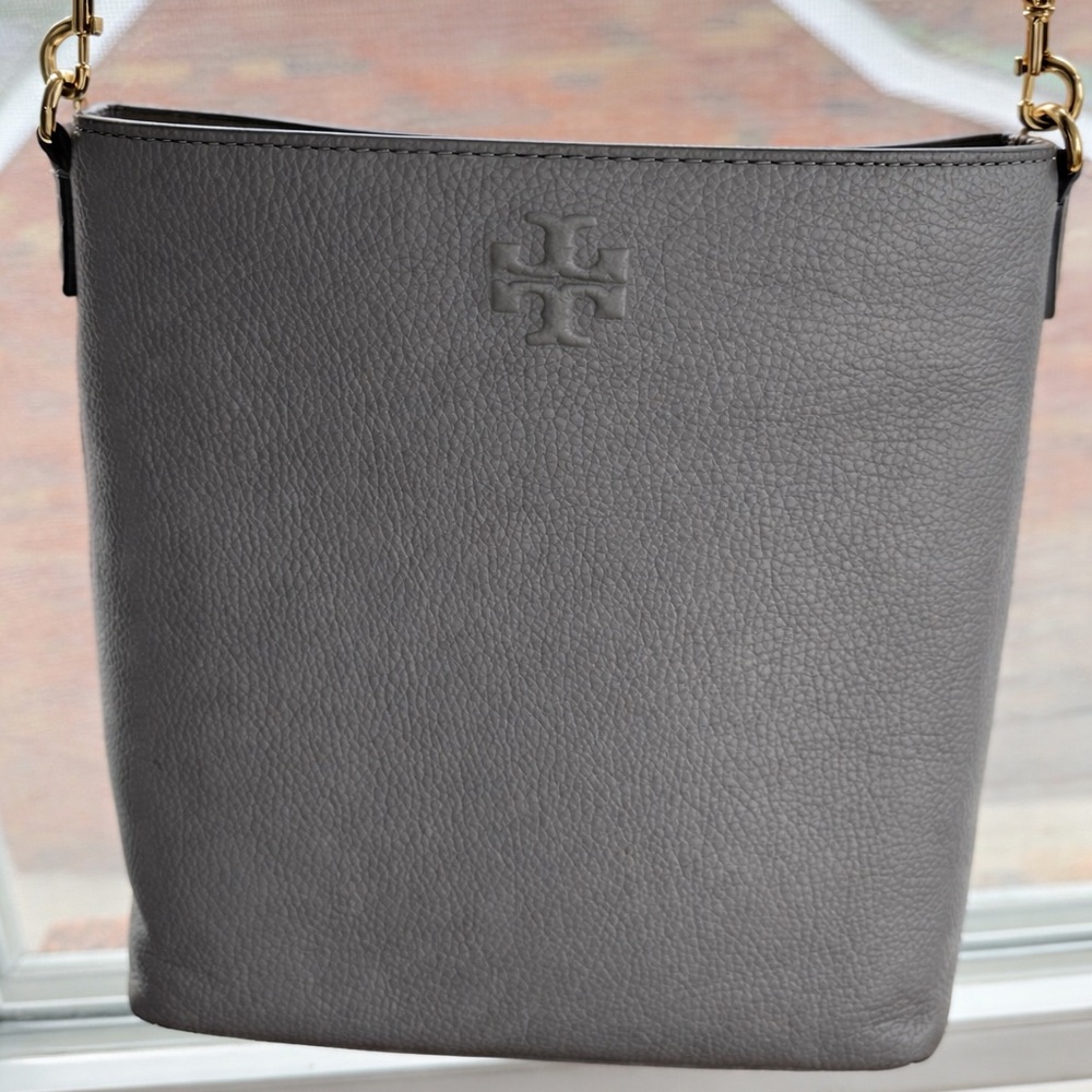 Tory Burch Leather Crossbody Bag in Grey